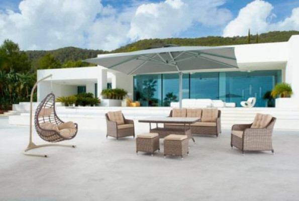 Modern Garden Furniture Table Armchair Stool Porch Sofa Suite 6pcs. new