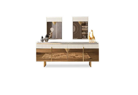 Dining table 6x Chairs Dining room Set Dining set Modern Sideboard Suite