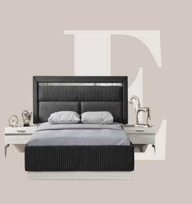 Bed 2x Bedside tables Wardrobe Bedroom Sets Design Luxury Set