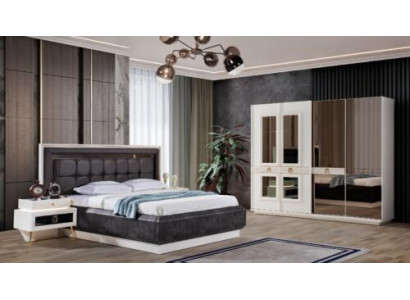 Bedroom Set Design Modern Luxury Furniture Bed 2x Bedside tables 4pcs.
