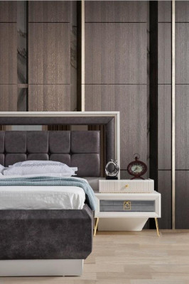 Bedroom Set Design Modern Luxury Furniture Bed 2x Bedside tables 4pcs.