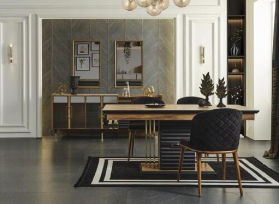 Dining table Suite Table Dining room Set Table 6xChairs Chair group Suite