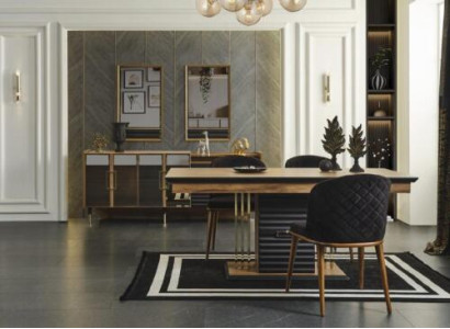 Dining table Suite Table Dining room Set Table 6xChairs Chair group Suite