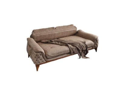 Design Chesterfield Sofa 3 Seater Brown Upholstery Sofas Living room Leather