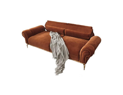 Design 3 Seater Sofas Lounge Sofa Textile Upholstery Fabric Luxury Couches