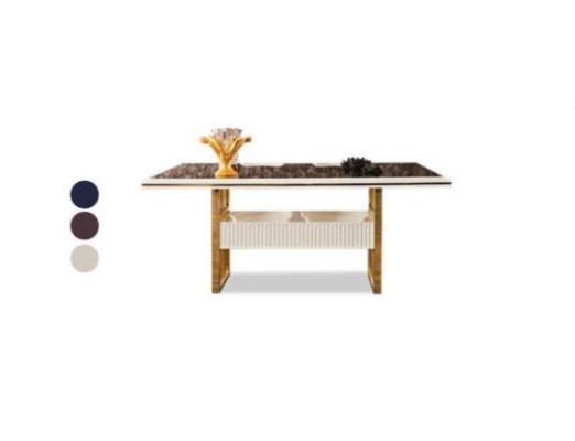 Dining table stainless steel Furniture White Table Dining room Elegant dining tables Tables