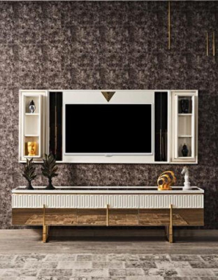 Elegant Wall unit Living room Set Display case Lowboard Wall shelf Table