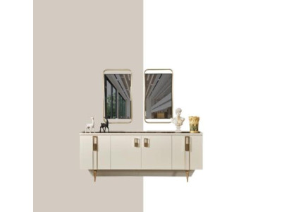 Sideboard with Mirror Living room Design new Luxury Furniture Console Wood
