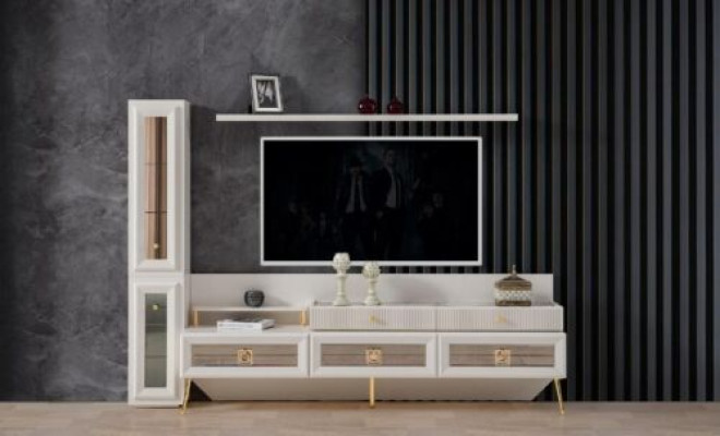 Wall Wall unit Living room Furniture luxury TV cabinet Wall units Wardrobe Shelf