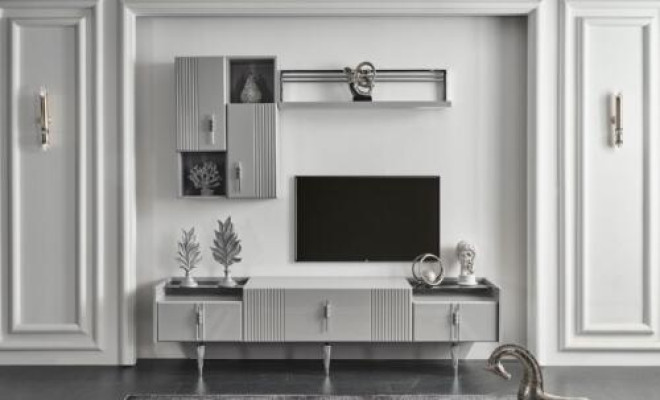Luxury Wall unit Wardrobe Shelf Living room Display case Wall units design