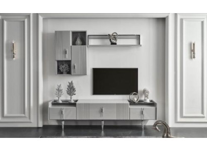 Luxury Wall unit Wardrobe Shelf Living room Display case Wall units design