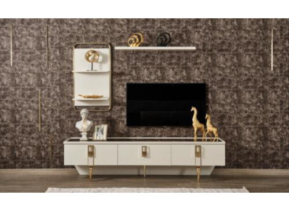 Lowboard Living room Set tv stand Sideboard Shelves Wall unit Modern