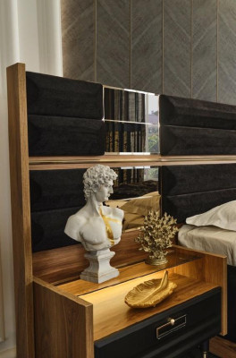 Modern Bed Black Design Luxury Double bed Design Beds Furniture