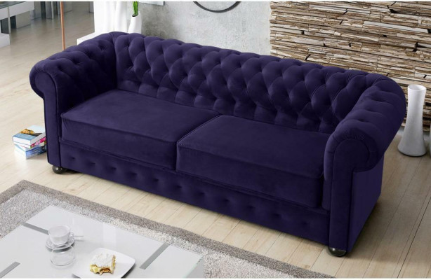 Design Sofa Couch 3 Seater Upholstery Leather Big Sofas Textile Chesterfield