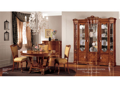 Display case Cabinets Brown Big Showcases Luxury Wardrobe Wood Dining room