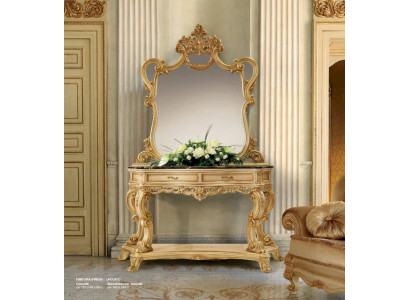 Suite Dressing table Mirror Console table Set Beige Bedroom