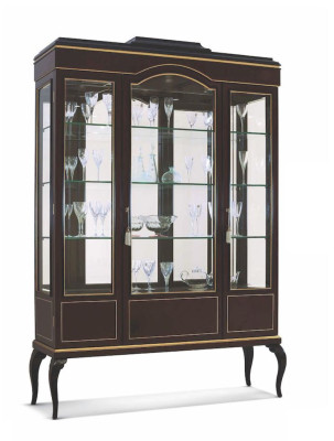 Display case Cabinets Showcases Brown Luxury Wardrobe Wood Glass Living room