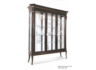 Luxury Display case Cabinets Showcases Wardrobe Living room Wood Black Glass