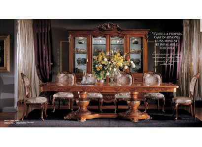 Dining table Table Dining room table Dining area Wood Big Brown Baroque Dining room