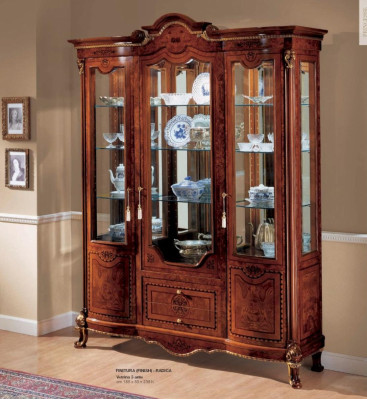 Display case Cabinets Brown Showcases Luxury Wardrobe Glass Wood Living room