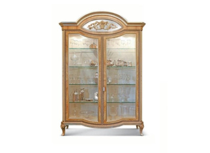 Display case Luxury Cabinets Showcases Wood Living room Furniture Gold Beige