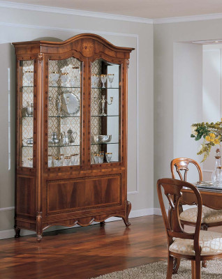 Display case Cabinets Brown Luxury Living room Wardrobe Wood Glass