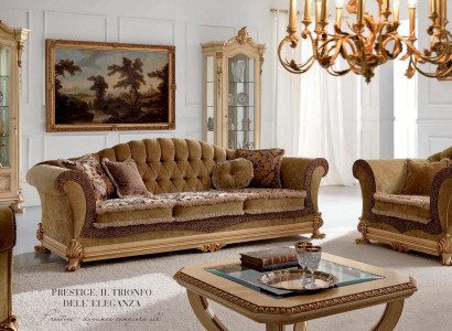Three Seater Sofa 3 Seater Sofas Luxury Living room Furniture Brown Fabric