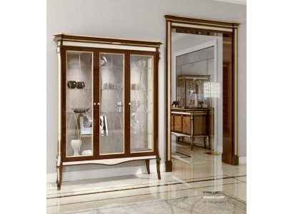 Display case with doors Cabinets Showcases Wardrobe Living room Wood Brown