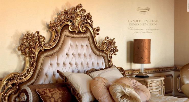 Chesterfield Double bed Bed Fabric Beds Bed frame Wood Baroque style