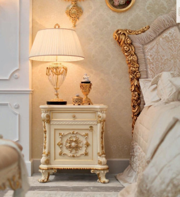 Bedside tables Bedside table Consoles Side Table Night Consoles Luxury Beige Baroque