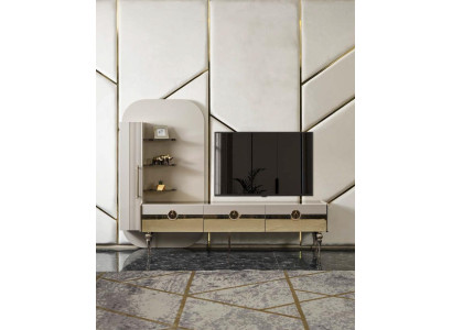 Luxury Wall unit Italian Style TV Stand Sideboard Gray Living room