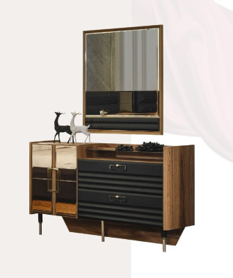 Chest of drawers Mirror Modern Chests of drawers Wood Design 2 pcs. Bedroom new