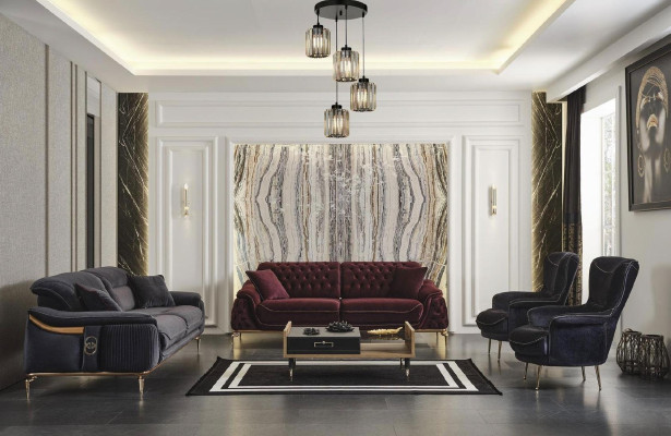 Design Armchair Textile Living room Black Single Seater Luxury Armchair Upholstery