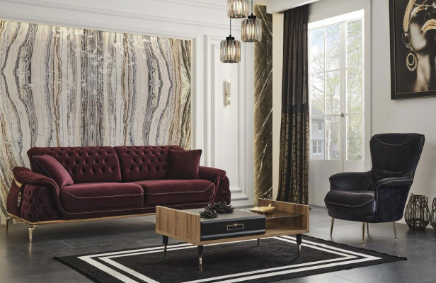 Design Armchair Textile Living room Black Single Seater Luxury Armchair Upholstery