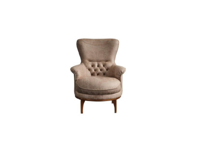 Chesterfield Design Armchair Living room Luxury Modern Leather Brown 1 Seater