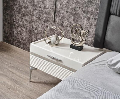 Bedside table White Modern Design Furniture Luxury Bedside tables Bedroom