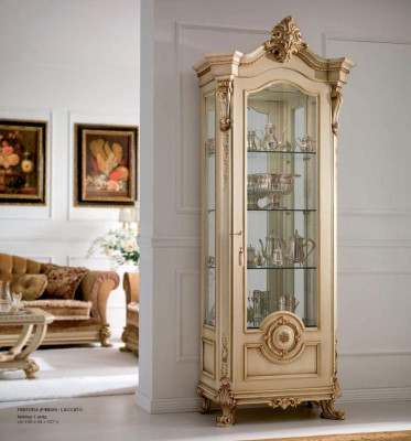 Display case Cabinets Luxury Showcases Wood Living room Furniture Gold Wardrobe