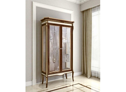 Luxurious display case brown color stylish Italian furniture classic style
