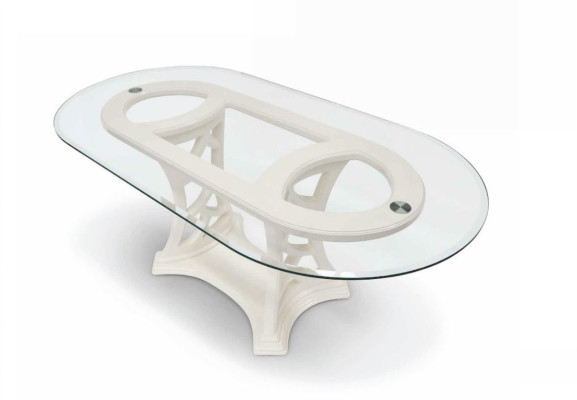 Dining table Table Wood Dining room table Dining room Glass Oval
