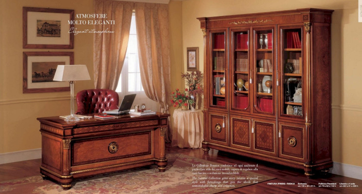 Desk Tables Wood Office Office Table Style Baroque Brown Furniture
