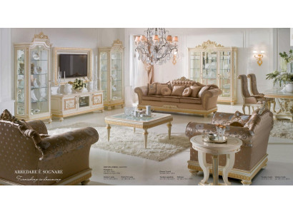 Armchair Luxury Seater Fabric 1 Seater Living room Furniture Beige Baroque Wood