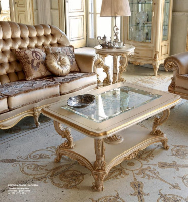 Coffee table Side table Table Living room Furniture Beige Wood Tables Design Luxury