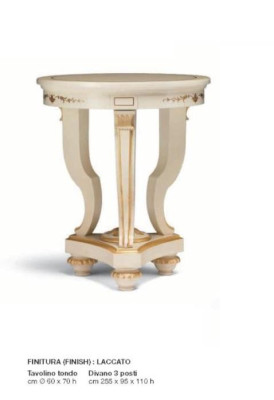 Side table Coffee table Table Living room Furniture Round Beige Wood