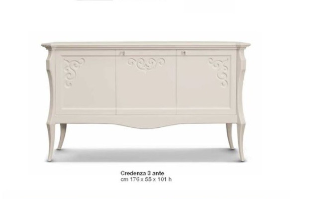 Sideboard Luxury Cabinets Chests of drawers White Living room Wood Furniture