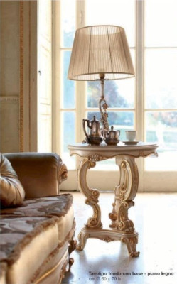 Side table Coffee table Table Living room Furniture Beige Wood Tables Round