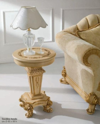 Side table Coffee table Round Table Living room Furniture Beige