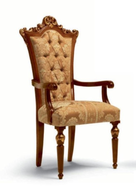 Luxury Dining room chair Chair Dining room Armchair Seater Wood Brown