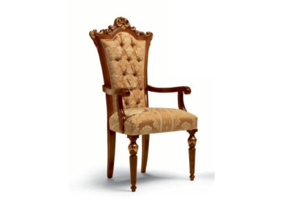 Luxury Dining room chair Chair Dining room Armchair Seater Wood Brown
