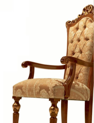 Luxury Dining room chair Chair Dining room Armchair Seater Wood Brown
