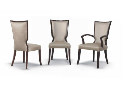 Chair with Armrests Dining room chair Kitchen chair Wood Fabric Gray